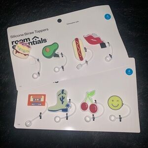 ROOM ESSENTIALS SILICONE STRAW TOPPERS